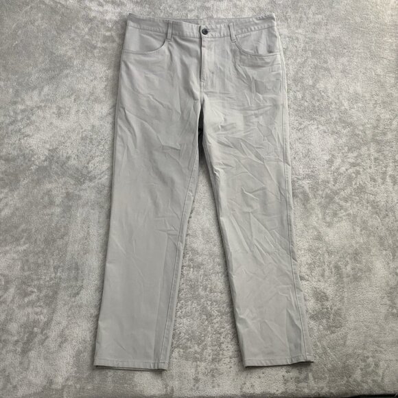 Vuori Meta Pants Mens 32x27 Gray Performance Golf Zip Pocket Stretch Slim Casual - Picture 4 of 16